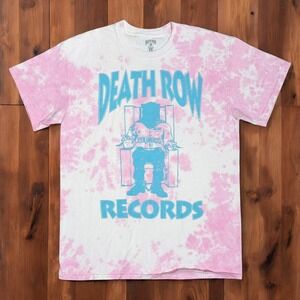 Death‎ Row Records T-Shirt Adult Small Pink Tie Dye Graphic Print Rap Tee
